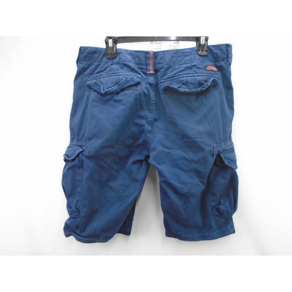 Superdry Core Heavy Cargo Lite Mens Size 34 Blue Shorts Utility Military Style - Picture 8 of 9